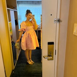 By Megan Crosby Pink Babydoll Dress